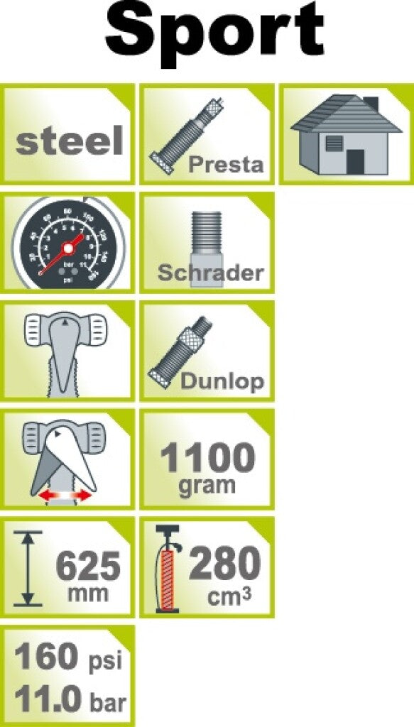 Load image into Gallery viewer, Icetoolz 240a451 hogedrukpomp voetpomp staal met meter 160psi geel