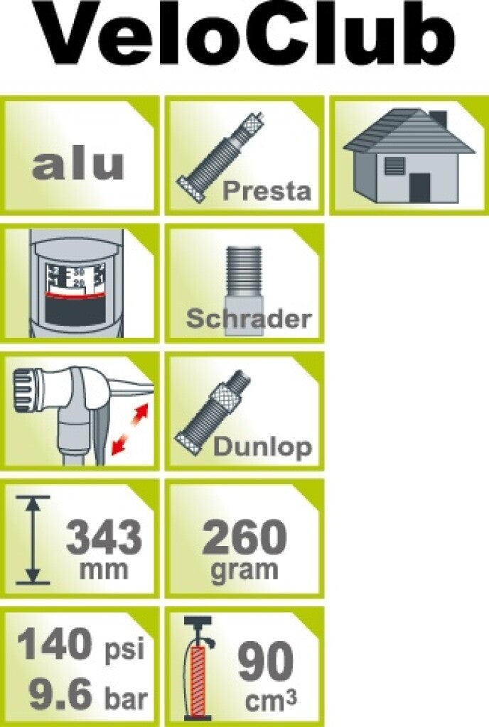 Load image into Gallery viewer, Icetoolz 140psi hogedruk minipomp met meter - veloclub a351