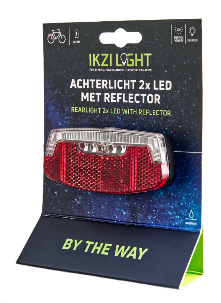 Load image into Gallery viewer, Ikzi achterlicht 2-leds by the way batterij kaart