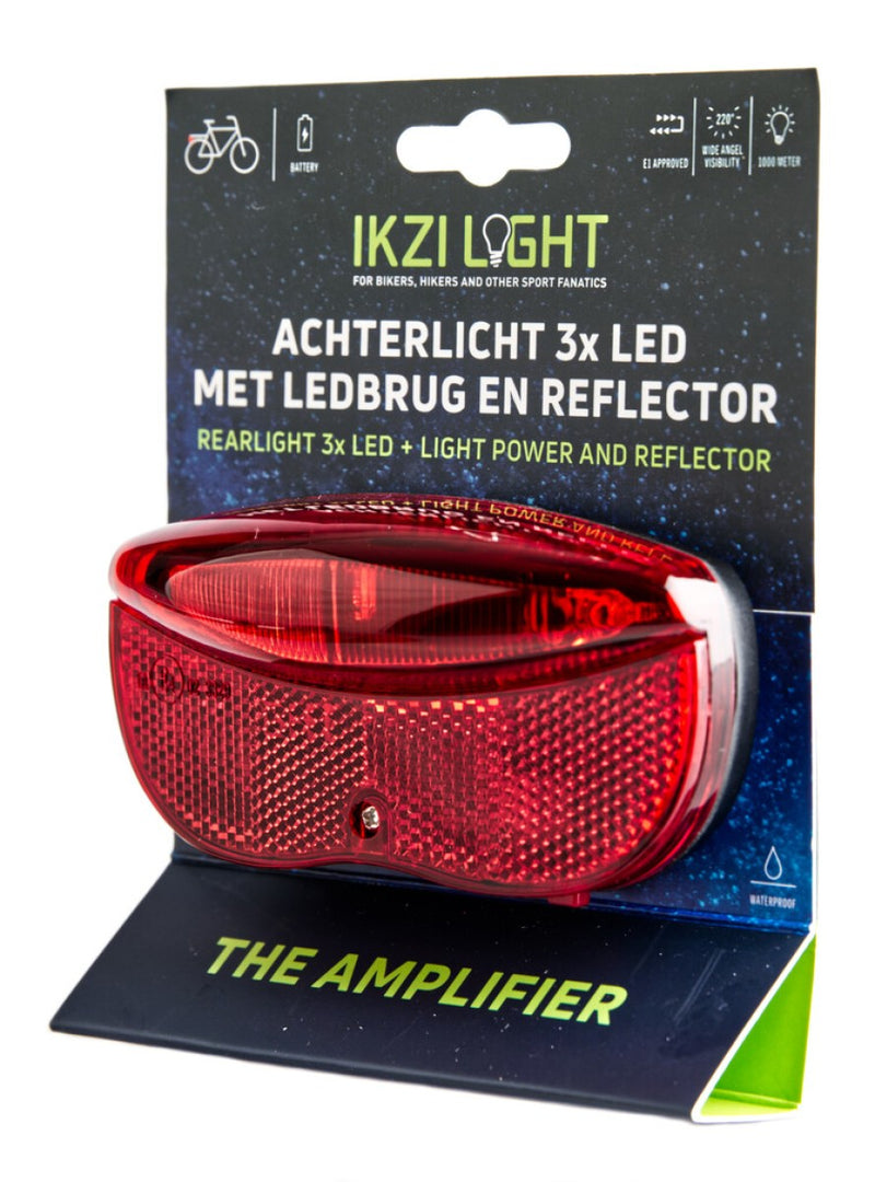 Load image into Gallery viewer, Ikzilight achterlicht batterij aan uit 3xled 50 mm op kaart