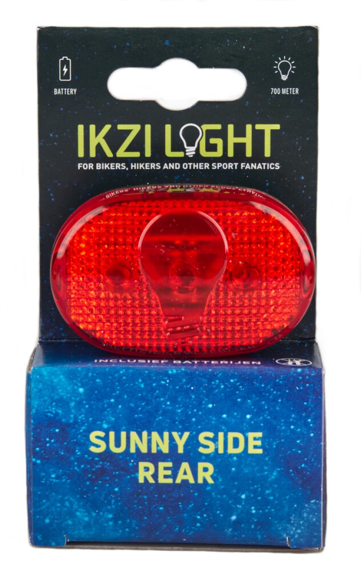 Load image into Gallery viewer, Ikzilight achterlicht 3-led rood inclusief batterijen op kaart