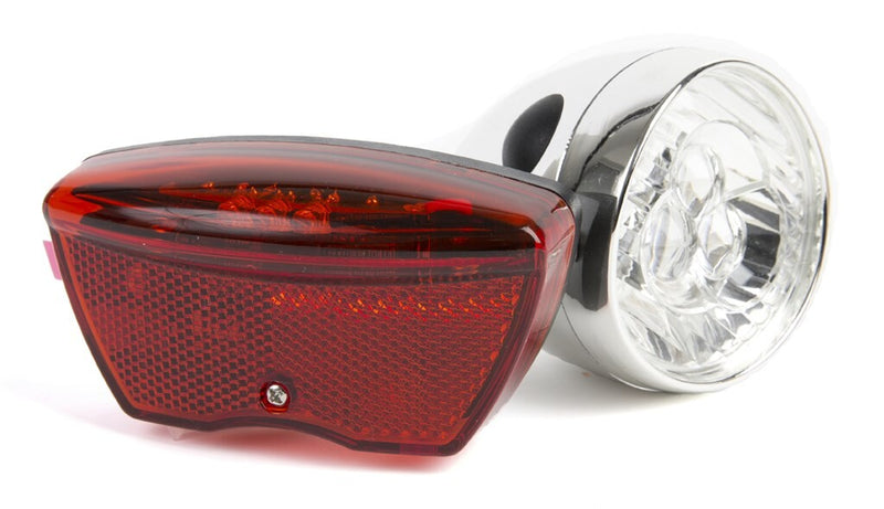 Load image into Gallery viewer, verlichtingset Retro led batterij zilver rood