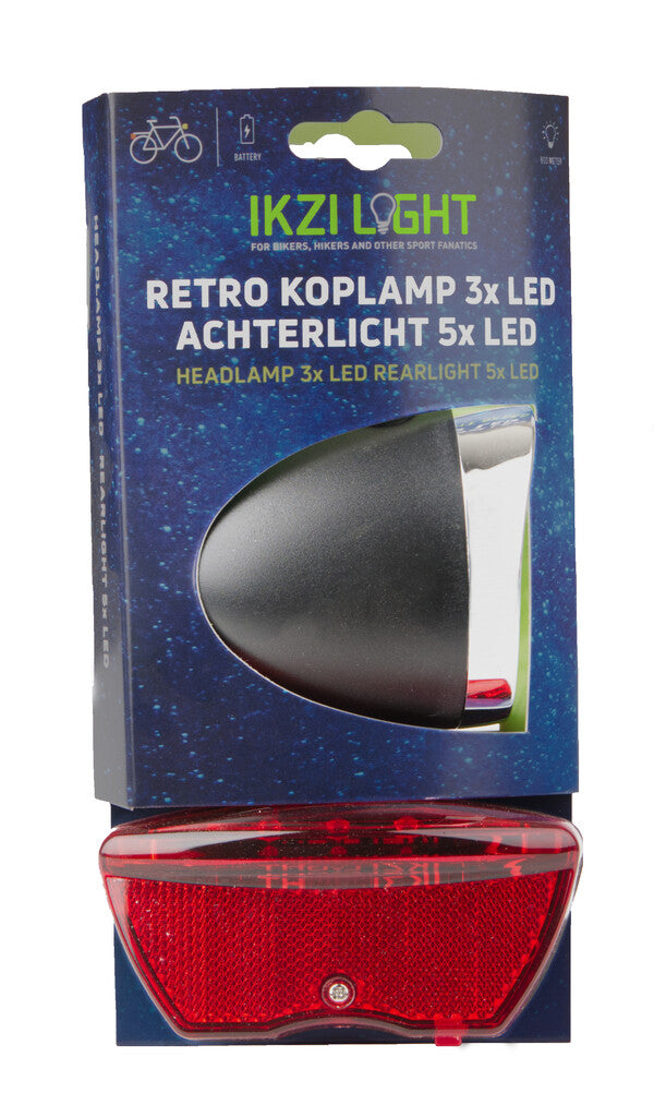 Load image into Gallery viewer, verlichtingsset Retro batterij led zwart