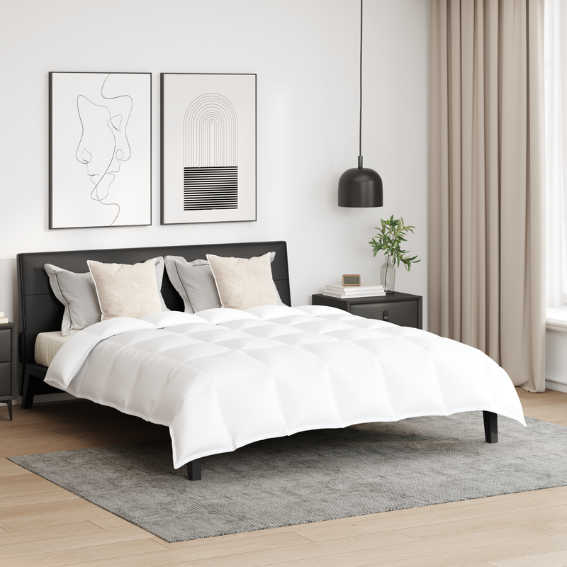 Load image into Gallery viewer, Vidaxl dekbed set met kussen 3 pcs wit donsveertjes