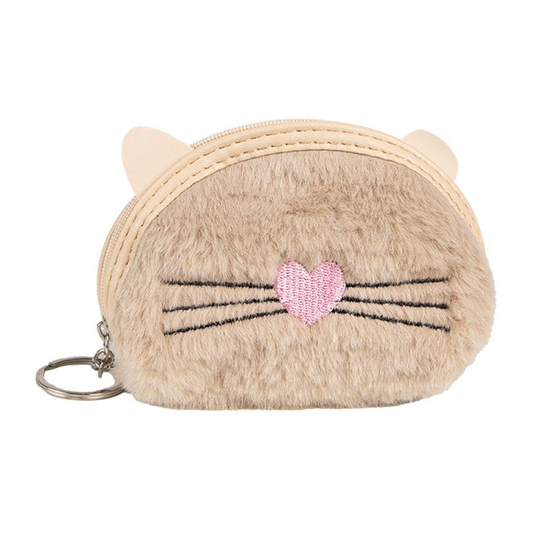 Afbeelding laden in galerijviewer, Clayre eef portemonnee beige kat poes 12x2x9cm