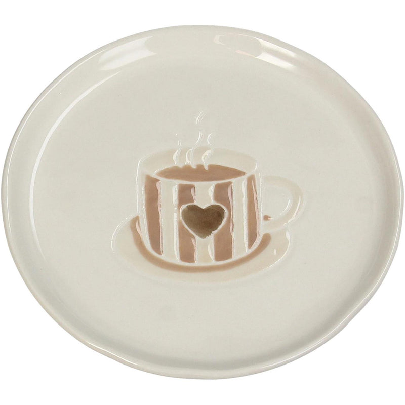 Afbeelding laden in galerijviewer, Kersten bord coffee keramiek bruin 13.5x13.5x1.3cm
