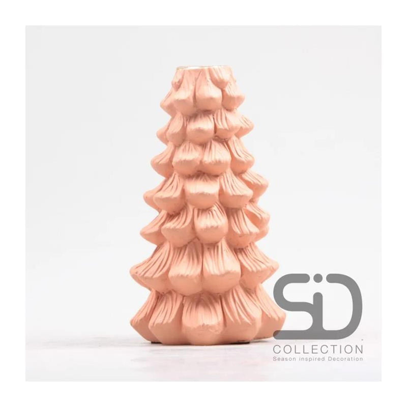 Load image into Gallery viewer, Season inspired decoration kaarsenstandaard 11x11x19 beigerood