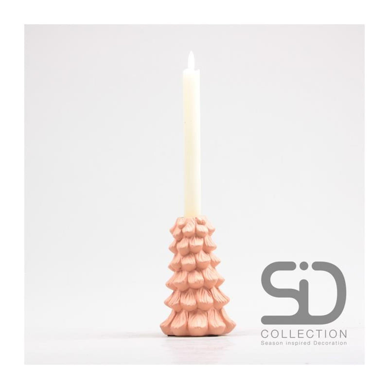 Load image into Gallery viewer, Season inspired decoration kaarsenstandaard 10x10x15 beigerood