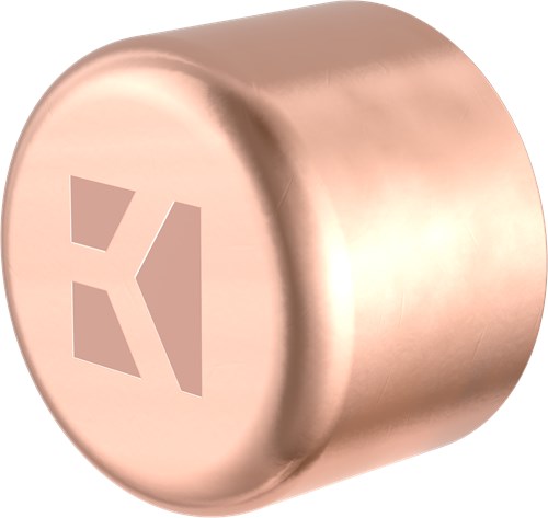 Load image into Gallery viewer, Kirchhoff koperen eindkap, blank, 18 mm, 1 socket (5301) - 989203055