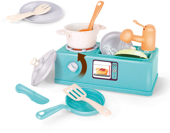 Load image into Gallery viewer, Kitchen toys Speelgoed Wastafel met Stromend Water 11-delig