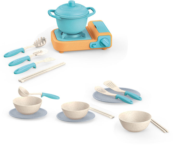 Load image into Gallery viewer, Kitchen toys speelgoedfornuis met keukenaccessoires gerecycled