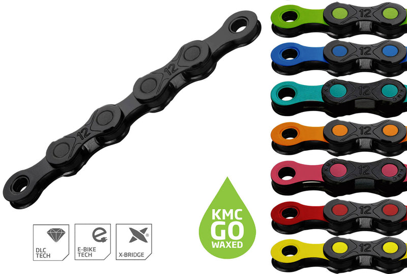Load image into Gallery viewer, Kmc dlc12 waxed 126 links 12-speed chain