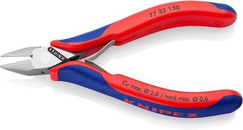 Load image into Gallery viewer, Knipex elektronica-zijsnijtang | 130 mm lengte | doorgestoken scharnier | meer-componentengrepen - 77 32 130