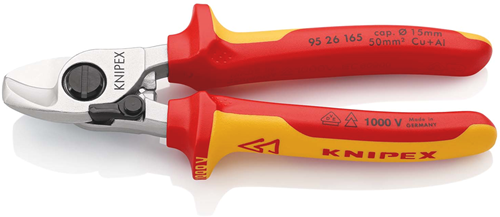 Load image into Gallery viewer, Knipex kabelschaar met openingsveer | geïsoleerd | meer-componentengrepen | vde-getest - 95 26 165 sb