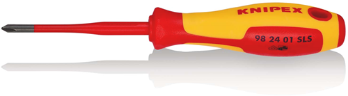 Load image into Gallery viewer, Knipex schroevendraaier (slim) plusminus phillips® | geïsoleerde meercomponenten-greep | vde-gekeurd - 98 24 01 sls