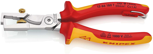 Load image into Gallery viewer, Knipex strix® striptangen met kabelschaar | geïsoleerd | meercomponenten-omhullingen | vde-getest - 13 66 180 t