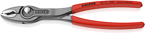 Load image into Gallery viewer, Knipex twingrip verstelbare grijptang | antislip kunststof bekleed | zwart geatramenteerd | lengte 200 mm | zelfbedieningskaart blister - 82 01 200 sb