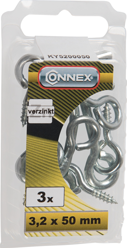 Afbeelding laden in galerijviewer, Connex windhaak 3.2x50 oogschroef 3st vz - ky5200050