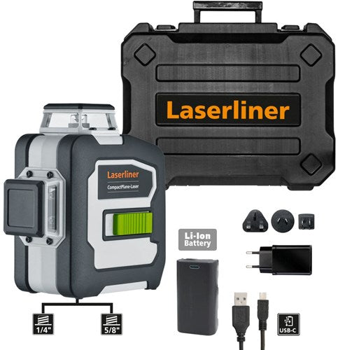 Load image into Gallery viewer, Laserliner compactplane-laser 3g pro | driedimensionale groene laser - 036.295a
