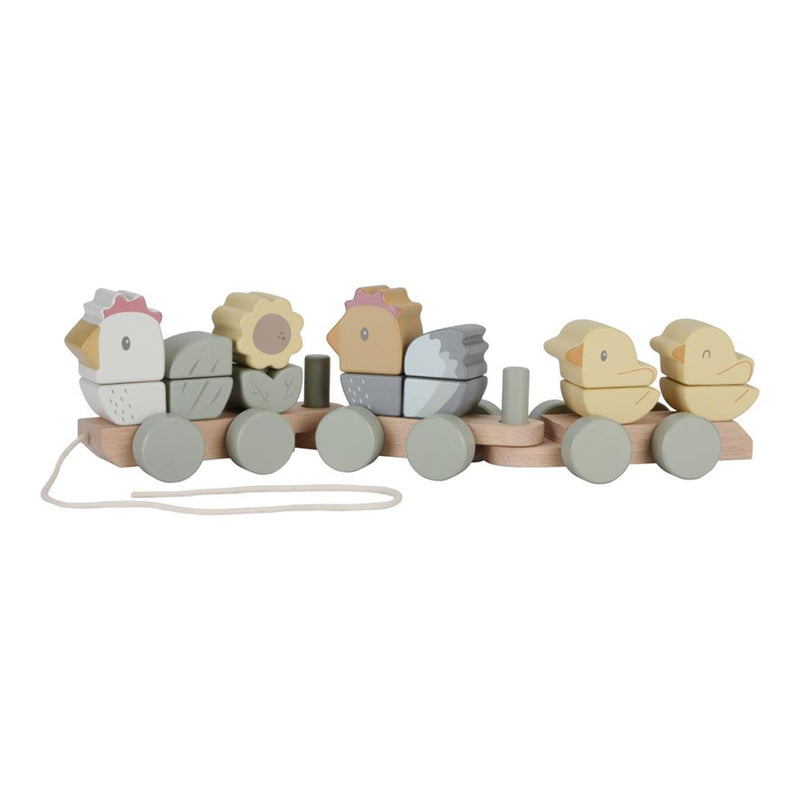 Load image into Gallery viewer, Little dutch tiamo little farm blokkentrein kip fsc