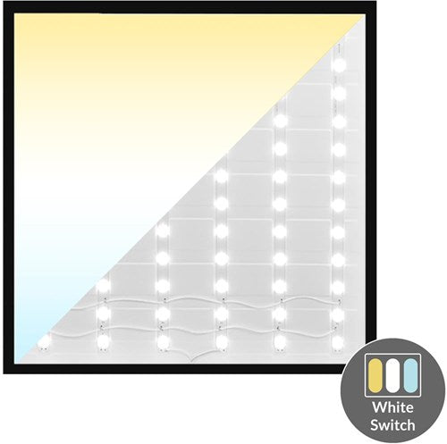 Afbeelding laden in galerijviewer, Enzo led backlit paneel zwart 60x60cm 30w 4050lm tri-white - 5016250