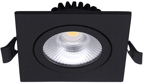 Afbeelding laden in galerijviewer, Enzo led inbouwspot 6w 2700k 85mm 60gr vierkant verstelbaar zwart - led4615