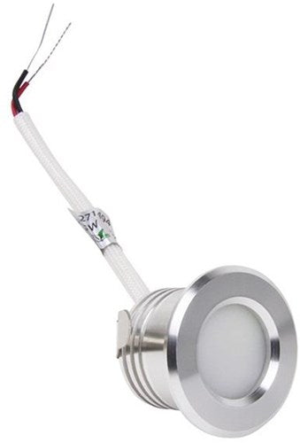 Afbeelding laden in galerijviewer, Enzo led mini inbouwspot 1,5w 2700k 37mm 60gr rond vast geschuurd staal - led4632