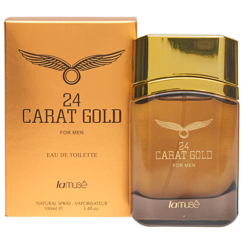 Load image into Gallery viewer, Lamusê by lattafa eau de toilette spray heren 24 carat gold 100ml