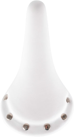 Afbeelding laden in galerijviewer, M-Wave Rivet race zadel unisex imitatie leer wit