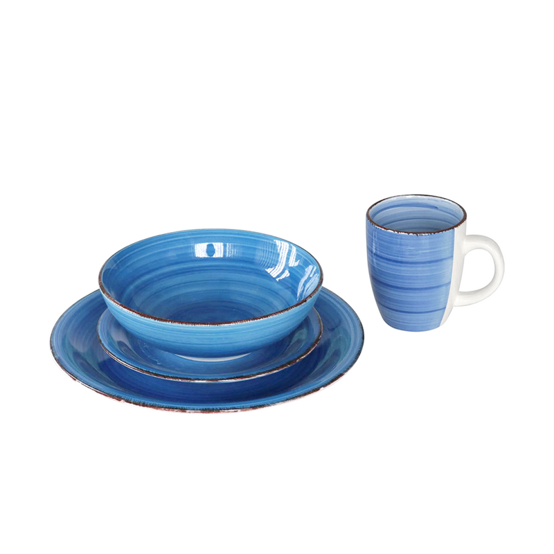 Load image into Gallery viewer, Maizinger serviesset blauw 16-delig