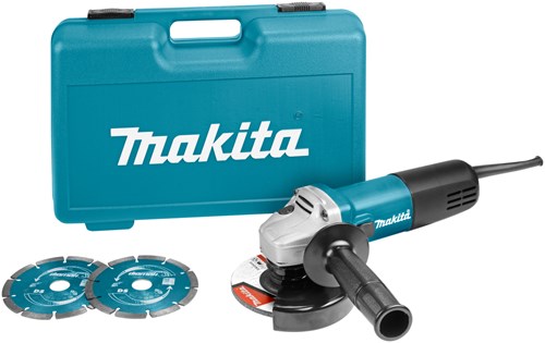 Load image into Gallery viewer, Makita 9558hnrgk2 haakse slijper | 125mm 840w | + 2 diamantschijven - 9558hnrgk2