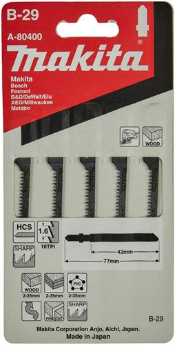 Load image into Gallery viewer, Makita accessoires decoupeerzaagblad b29 - t101ao | 5 stuks - a-80400