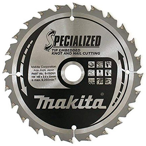 Afbeelding laden in galerijviewer, Makita accessoires b-33093 cirkelzaagblad hout (noest spijker) | specialized | 165x20x2,0 | 24t | 23g -b-33093