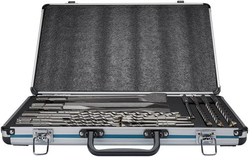 Afbeelding laden in galerijviewer, Makita accessoires b-64680 | pb4s sds+ boor beitelset | 17-delig sds-plus | in aluminium koffer - b-64680