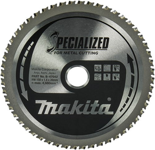 Load image into Gallery viewer, Makita accessoires cirkelzaagblad | dun plaatstaal | 150x20x1,4 52t 0gr - b-47042