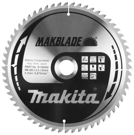 Load image into Gallery viewer, Makita accessoires cirkelzaagblad hout 260x30x2,3 32t 5g - b-08931