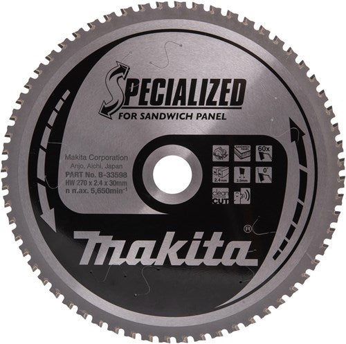 Load image into Gallery viewer, Makita accessoires cirkelzaagblad | sandwichpaneel | hm 270x30 60t - b-33598