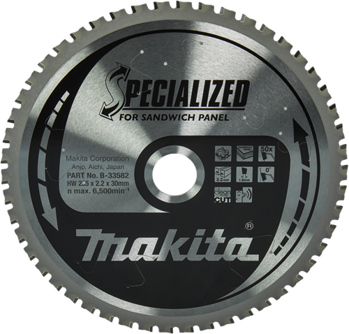 Load image into Gallery viewer, Makita accessoires cirkelzaagblad sandwichpaneel | specialized 235x30x2,2 50t 0g - b-33582 - b-33582