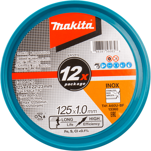 Load image into Gallery viewer, Makita accessoires doorslijpschijf rvs 125 mm - e-03040-12