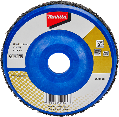 Load image into Gallery viewer, Makita accessoires reinigingsschijf 125mm zwart - b-29066 b-29066