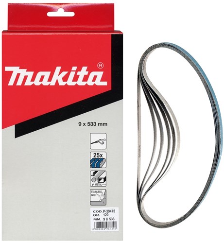 Load image into Gallery viewer, Makita accessoires makita schuurband k100 9x533mm blue p-39469 (25st)