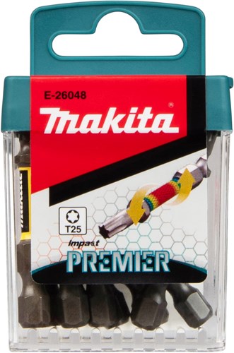 Load image into Gallery viewer, Makita accessoires slagschroefbits t25x50mm | impact premier | 10 stuks - e-26048