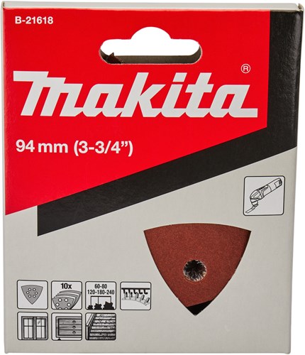 Afbeelding laden in galerijviewer, Makita accessoires schuurvel k60 k80 k120 k180 k240 red velcro - b-21618 - b-21618