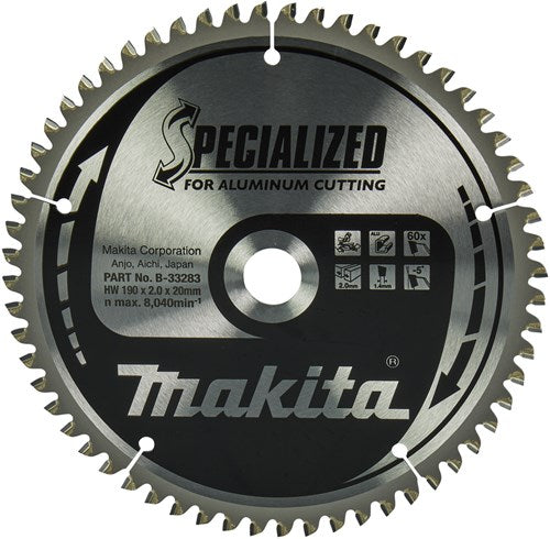 Load image into Gallery viewer, Makita accessoires afkortzaagblad | aluminium | 190x20x2,0 60t -5g - b-33283