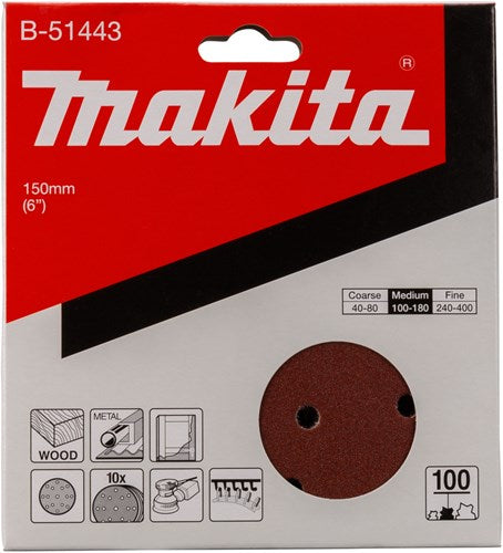Load image into Gallery viewer, Makita accessoires schuurschijf k100 150mm - b-51443