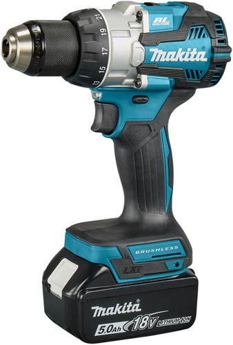 Load image into Gallery viewer, Makita dhp489rtj | 18 v klopboor- schroefmachine 5,0 ah accu (2 st), snellader, in mbox - dhp489rtj