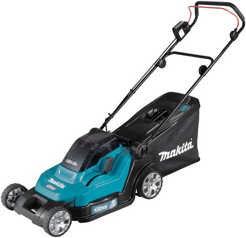 Load image into Gallery viewer, Makita dlm432ct2 2x18 v grasmaaier 43 cm 5,0 ah accu (2 st), duolader (dc18sh), in doos
