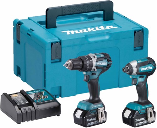 Load image into Gallery viewer, Makita dlx2180tj - dhp484 accuklopboormachine + dtd153 accu slagschroevendraaier 18v 5,0ah li-ion