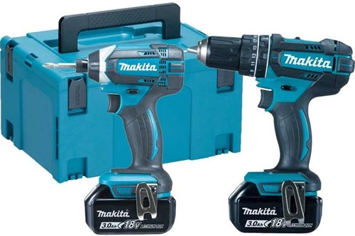 Load image into Gallery viewer, Makita dlx2339j 18v accuboormachine ddf482 + slagschroevendraaier dtd156 combiset (2x 3.0ah accu) in mbox - dlx2339j