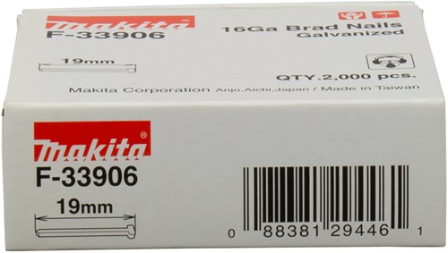 Afbeelding laden in galerijviewer, Makita accessoires brad lengte 19mm uitvoering gegalvaniseerd draaddikte 1,61mm - f-33906